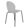 Комплект из 2-х стульев Wave серый с черными ножками