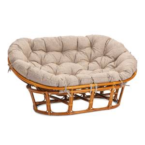 Диван Мамасан/Mamasan (23/02 W) /с подушкой/ 169х102х80см, коньячный, матрац 182х119см, рогожка, меланж Cognac (коньяк)