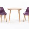 Стол Монте К 100 натур со стульями Сашш натур фиолетовый Стол Монте К 100 натур со стульями Сашш натур фиолетовый