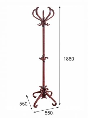 Вешалка напольная В 10Н махагон