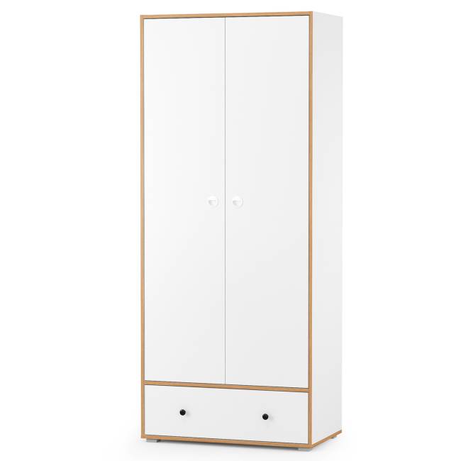 Два письменных стола и шкаф Вуди цвет белый премиум/дуб крафт золотой Два письменных стола и шкаф Вуди цвет белый премиум/дуб крафт золотой