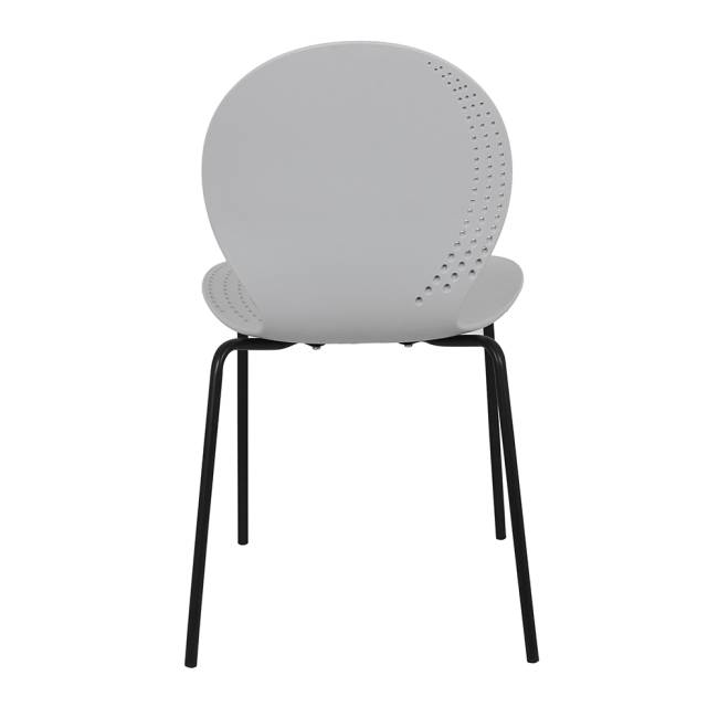 Комплект из 4-х стульев Wave серый с черными ножками