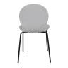 Комплект из 4-х стульев Wave серый с черными ножками