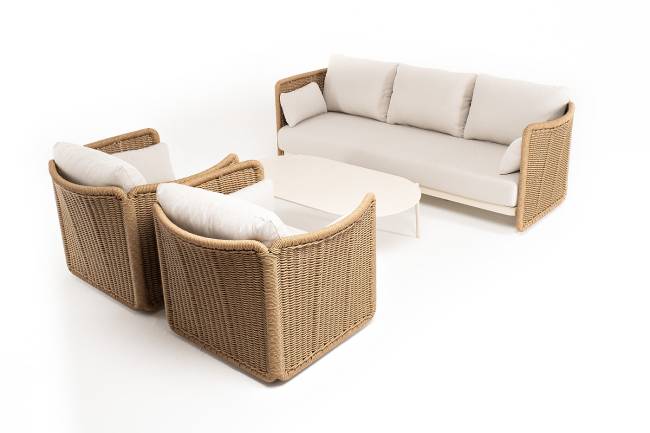 "Аликанте" лаунж-зона из искусственного ротанга, цвет соломенный "Аликанте" лаунж-зона из искусственного ротанга, цвет соломенный