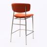 Дизайнерский полубарный стул Marko терракотовый, основание хром Дизайнерский полубарный стул Marko терракотовый, основание хром