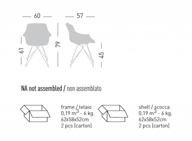 Кресло пластиковое More TC 600х570х790 мм Кресло пластиковое More TC 600х570х790 мм