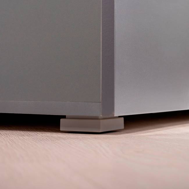 Шкаф для одежды и шкаф-пенал Октава цвет серый графит/дуб крафт золотой/зеркало Шкаф для одежды и шкаф-пенал Октава цвет серый графит/дуб крафт золотой/зеркало