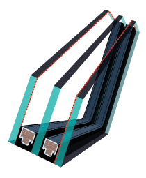 Пластиковое мансардное окно PTP-V U5 с двухкамерным морозостойким стеклопакетом