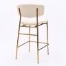 Дизайнерский полубарный стул Marko бежевый, основание золото Дизайнерский полубарный стул Marko бежевый, основание золото