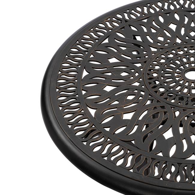 Комплект Secret de Maison Quartet/Квартет (стол+4 стула) алюминиевый сплав, бронзовый бронза/bronze алюминиевый сплав