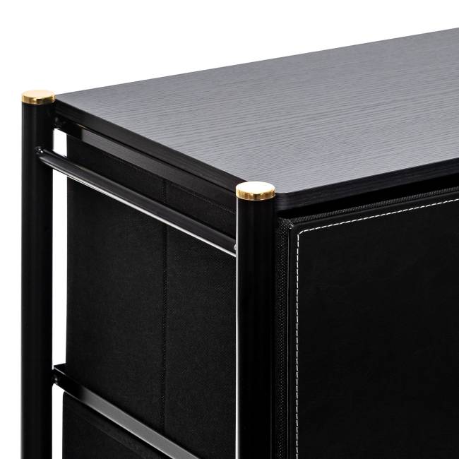 Комод Leset Хайди 4 ящика Чёрный Чёрный