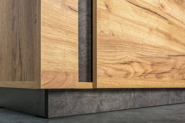 Стенка для гостиной Арчи-3 цвет дуб крафт золотой/камень тёмный Стенка для гостиной Арчи-3 цвет дуб крафт золотой/камень тёмный