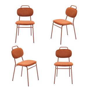 Комплект из 4-ух стульев MOLLY разборный терракотовый