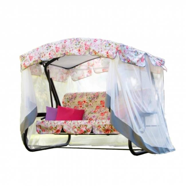 Качели садовые 3-х местные Турин Премиум FLOWER