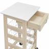 Тумба с ящиком и корзинами белый/лак