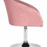 Кресло дизайнерское DOBRIN EDISON, розовый велюр (1922-16)