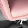 Кресло дизайнерское DOBRIN EDISON, розовый велюр (1922-16)
