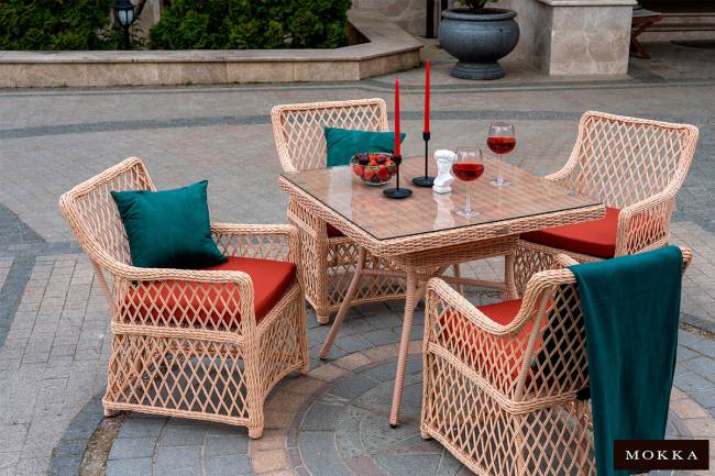 MOKKA VILLA ROSA стол обеденный квадратный MOKKA VILLA ROSA стол обеденный квадратный