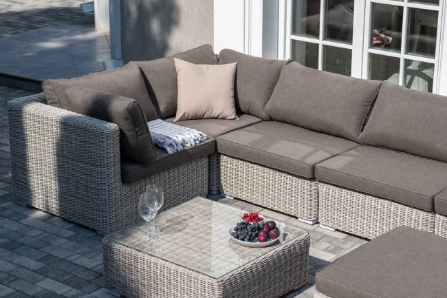 "Лунго" трансформирующаяся лаунж-зона из искусственного ротанга, цвет бежевый "Лунго" трансформирующаяся лаунж-зона из искусственного ротанга, цвет бежевый