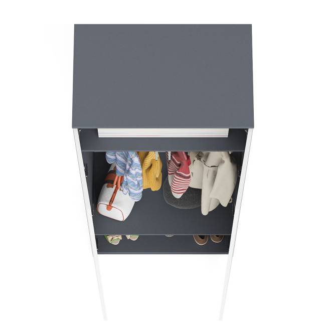 Шкаф двухдверный Мори МШ800.1 цвет графит/белый