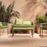 Диван пластиковый Net Bench агава 1160х700х860 мм Диван пластиковый Net Bench агава 1160х700х860 мм