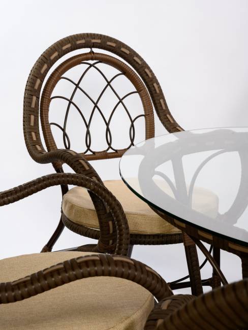 Комплект из искусственного ротанга Java (Ява)-6 (цвет: Орех) Комплект из искусственного ротанга Java (Ява)-6 (цвет: Орех)