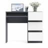 Стол компьютерный три ящика Мори МС-6 правый цвет графит/белый Стол компьютерный три ящика Мори МС-6 правый цвет графит/белый