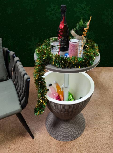 Стол пластиковый мини-бар Belle Cool Bar тортора Ø485х575/821 мм Стол пластиковый мини-бар Belle Cool Bar тортора Ø485х575/821 мм