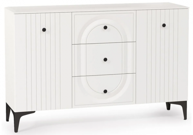 Комод Вестра 13.309 белый pe шагрень / белая шагрень