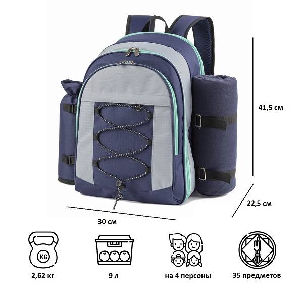 Набор для пикника 3171 36 предметов 9 л 