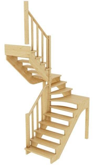 Деревянная лестница К-033м