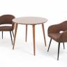 Стол Монте К 100 орех с креслами Пичч велюр коричневый Стол Монте К 100 орех с креслами Пичч велюр коричневый
