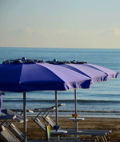 Столик для зонтов с опорой Table белый Ø400х1200 мм