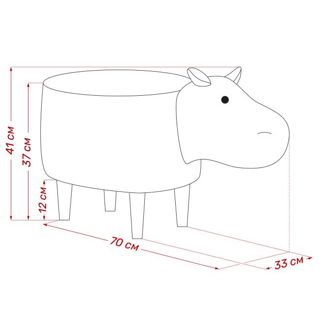 Пуф Leset Hippo COMBI V23 молочный шоколад Бук Пуф Leset Hippo COMBI V23 молочный шоколад Бук