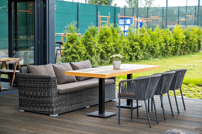 "Капучино" диван из искусственного ротанга трехместный, цвет графит "Капучино" диван из искусственного ротанга трехместный, цвет графит