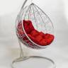Подвесне кресло "Капля ротанг" белое