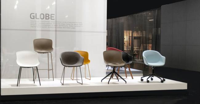 Кресло барное пластиковое Globe-K Bar тортора, серый 610х580х1120 мм