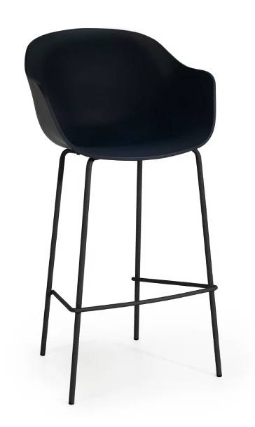 Кресло барное пластиковое Globe-K Bar тортора, серый 610х580х1120 мм