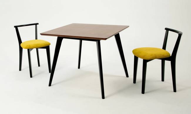 Стол Arki М 100 чёрный/орех