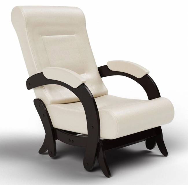 Кресло маятниковое "Амелия", экокожа, крем