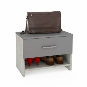 Юнона Тумба, цвет дуб белый/серый шифер