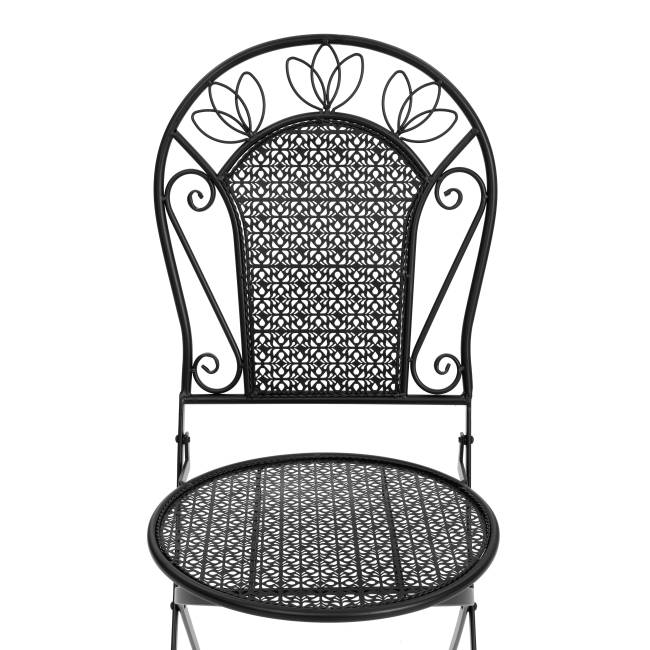 Комплект (стол + 2 стула) Secret de Maison Амальфи/Amalfi металл, черный (Комплект из 2 шт.) черный металл