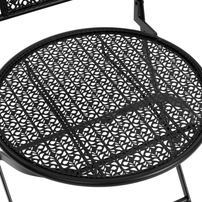 Комплект (стол + 2 стула) Secret de Maison Амальфи/Amalfi металл, черный (Комплект из 2 шт.) черный металл