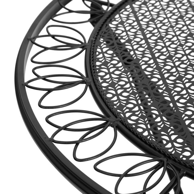 Комплект (стол + 2 стула) Secret de Maison Амальфи/Amalfi металл, черный (Комплект из 2 шт.) черный металл