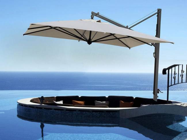 Зонт профессиональный 4х4 м Galileo Maxi Dark антрацит, слоновая кость 4000х4000 мм Зонт профессиональный 4х4 м Galileo Maxi Dark антрацит, слоновая кость 4000х4000 мм