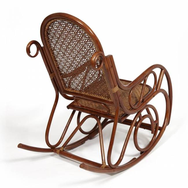 Кресло-качалка Milano/Милано (разборная)/без подушки / натуральный ротанг, 58х136х103см, пекан орех Pecan (орех) ротанг top quality