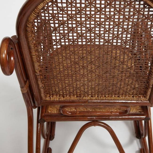 Кресло-качалка Milano/Милано (разборная)/без подушки / натуральный ротанг, 58х136х103см, пекан орех Pecan (орех) ротанг top quality