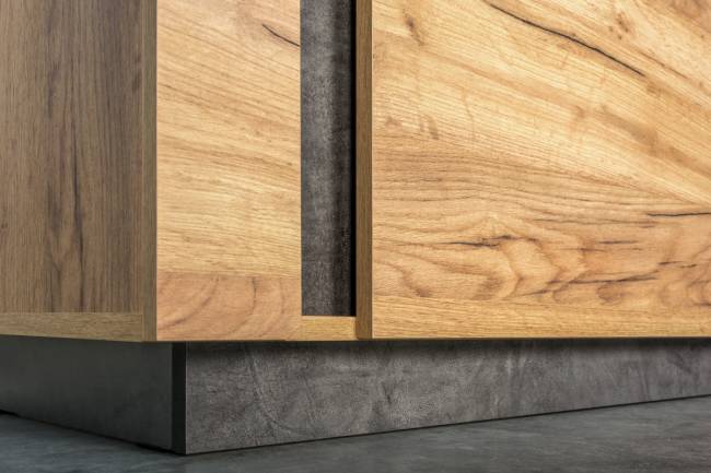 Тумба под ТВ широкая Арчи 10.86 цвет дуб крафт золотой/камень тёмный, есть подсветка Тумба под ТВ широкая Арчи 10.86 цвет дуб крафт золотой/камень тёмный, есть подсветка