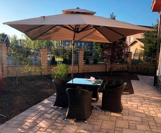 Зонт "Палладио" 300*300, садовый, с боковой стойкой, коричневый. Зонт "Палладио" 300*300, садовый, с боковой стойкой, коричневый.