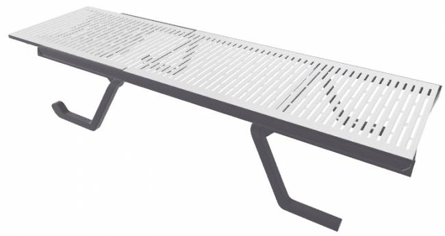 Шезлонг металлический Doge серый, белый 1900х720х325 мм